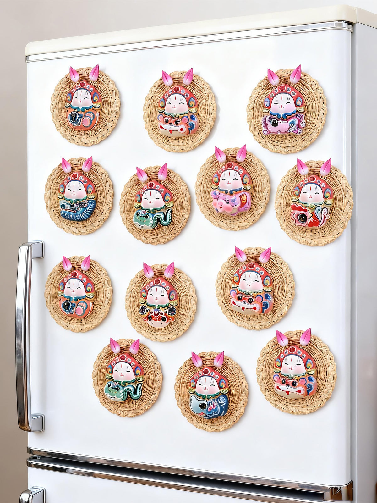 Royal Clay Guardian Rabbit Lord Zodiac Magnets