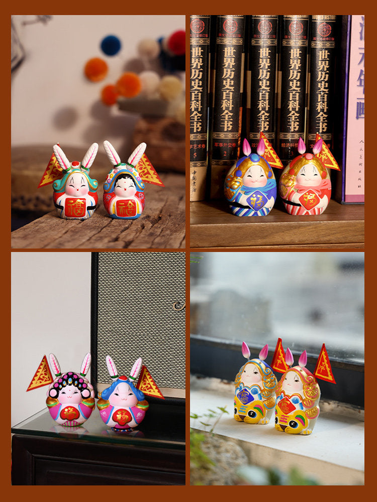 Great Auspicious Tu'er Ye Rabbit Lord Figurines