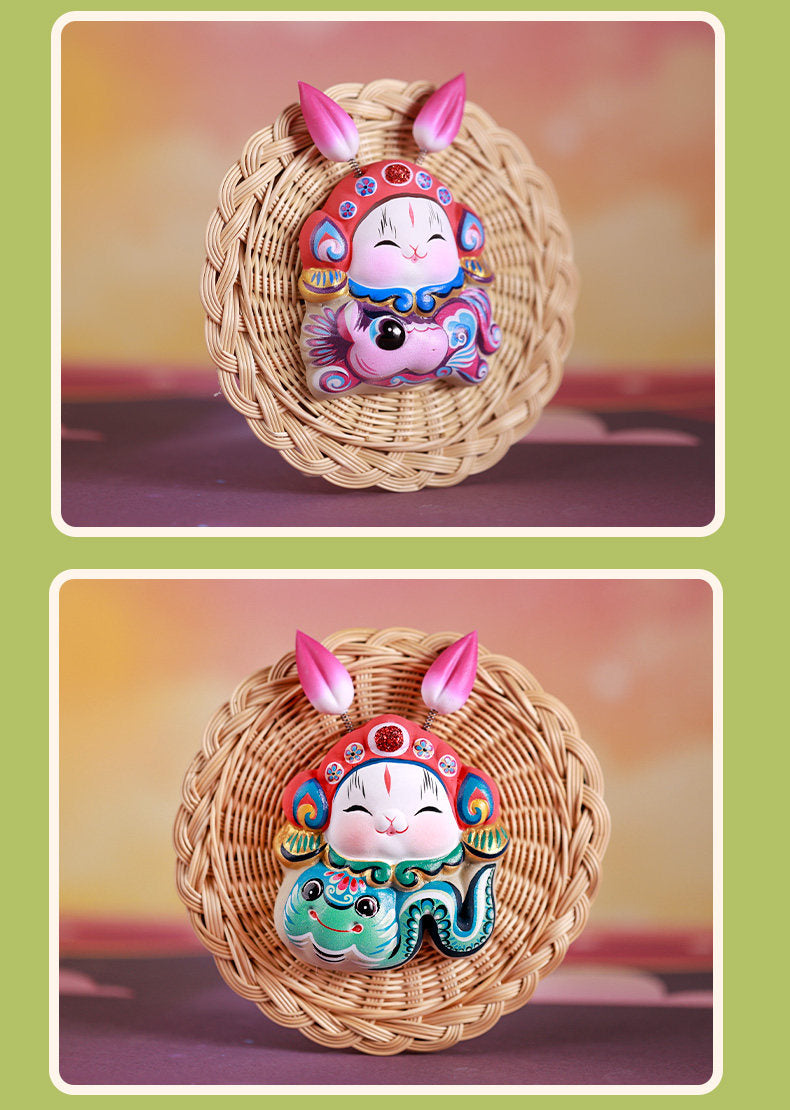 Royal Clay Guardian Rabbit Lord Zodiac Magnets