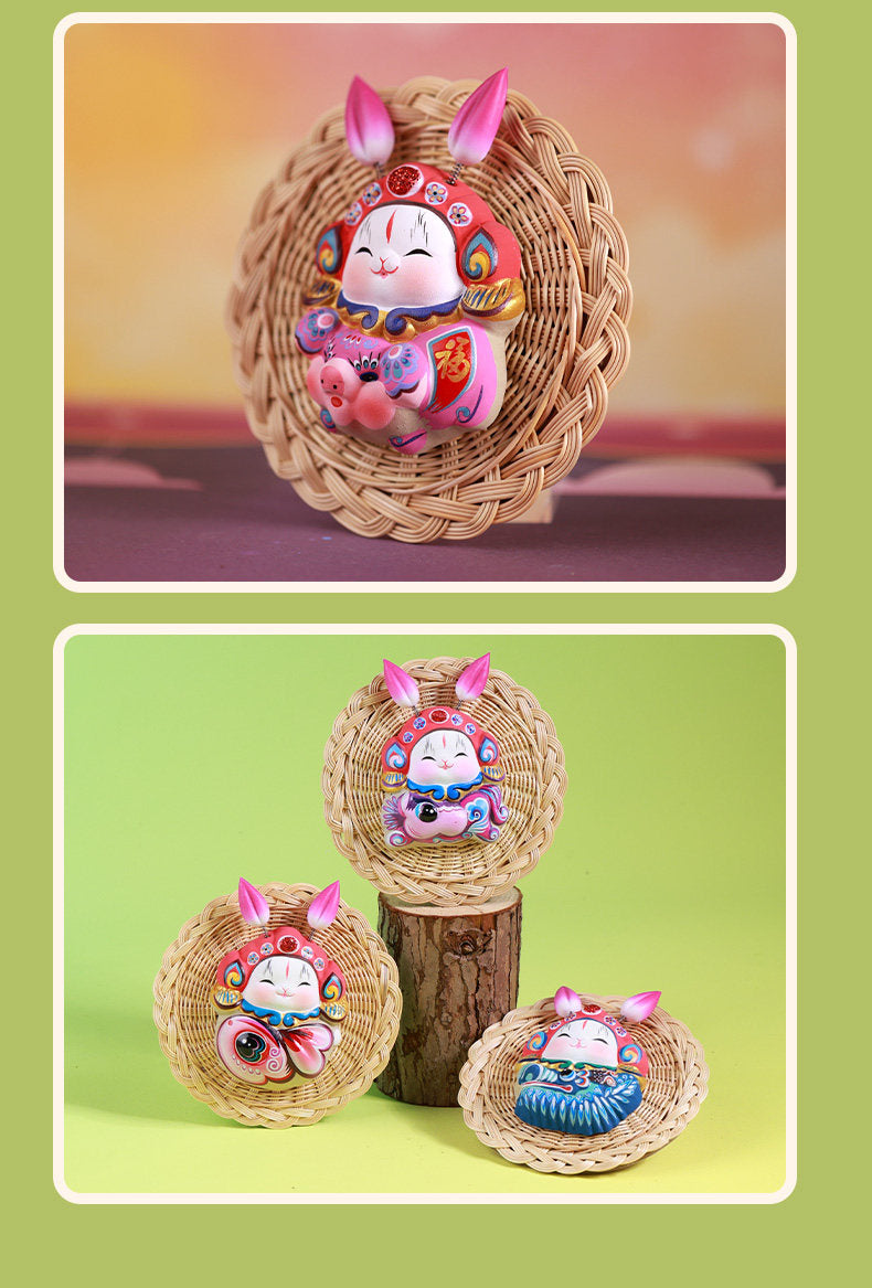 Royal Clay Guardian Rabbit Lord Zodiac Magnets