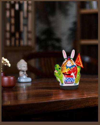 Old Beijing Tu'er Ye Rabbit Lord Figurines