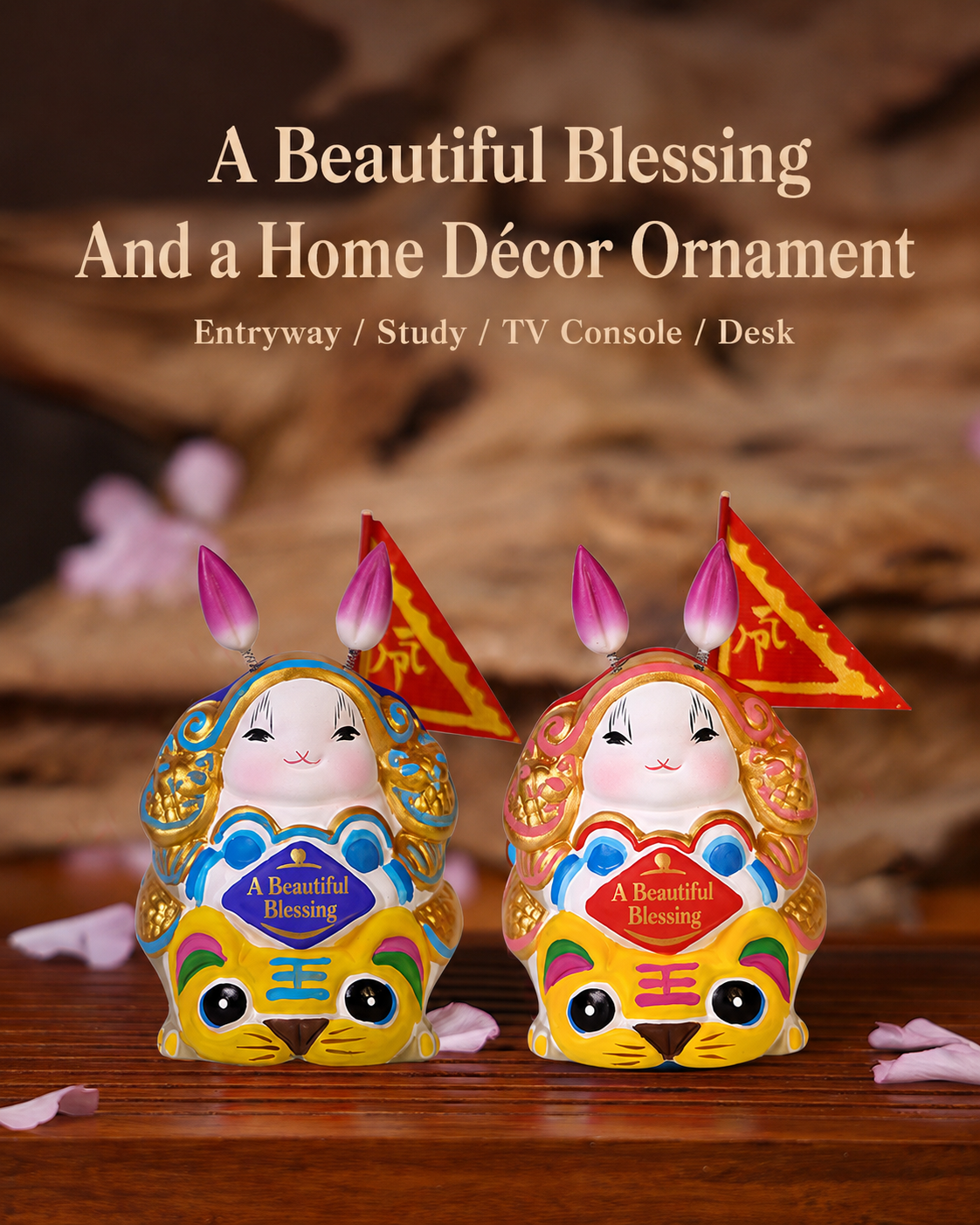 Great Auspicious Tu'er Ye Rabbit Lord Figurines
