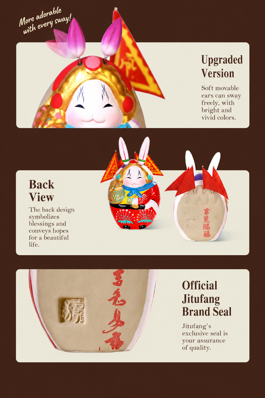 Great Auspicious Tu'er Ye Rabbit Lord Figurines