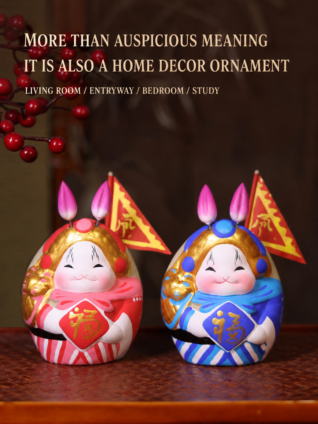 Great Auspicious Tu'er Ye Rabbit Lord Figurines