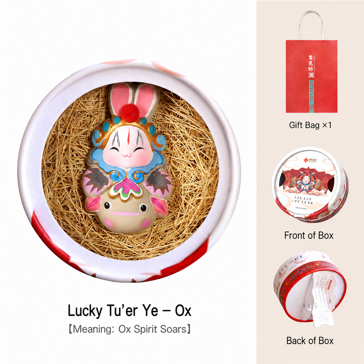 Lucky Tu'er Ye Zodiac Rabbit Lord Figurines