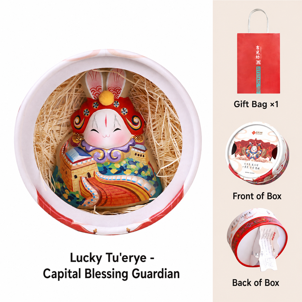 Lucky Tu'er Ye Zodiac Rabbit Lord Figurines