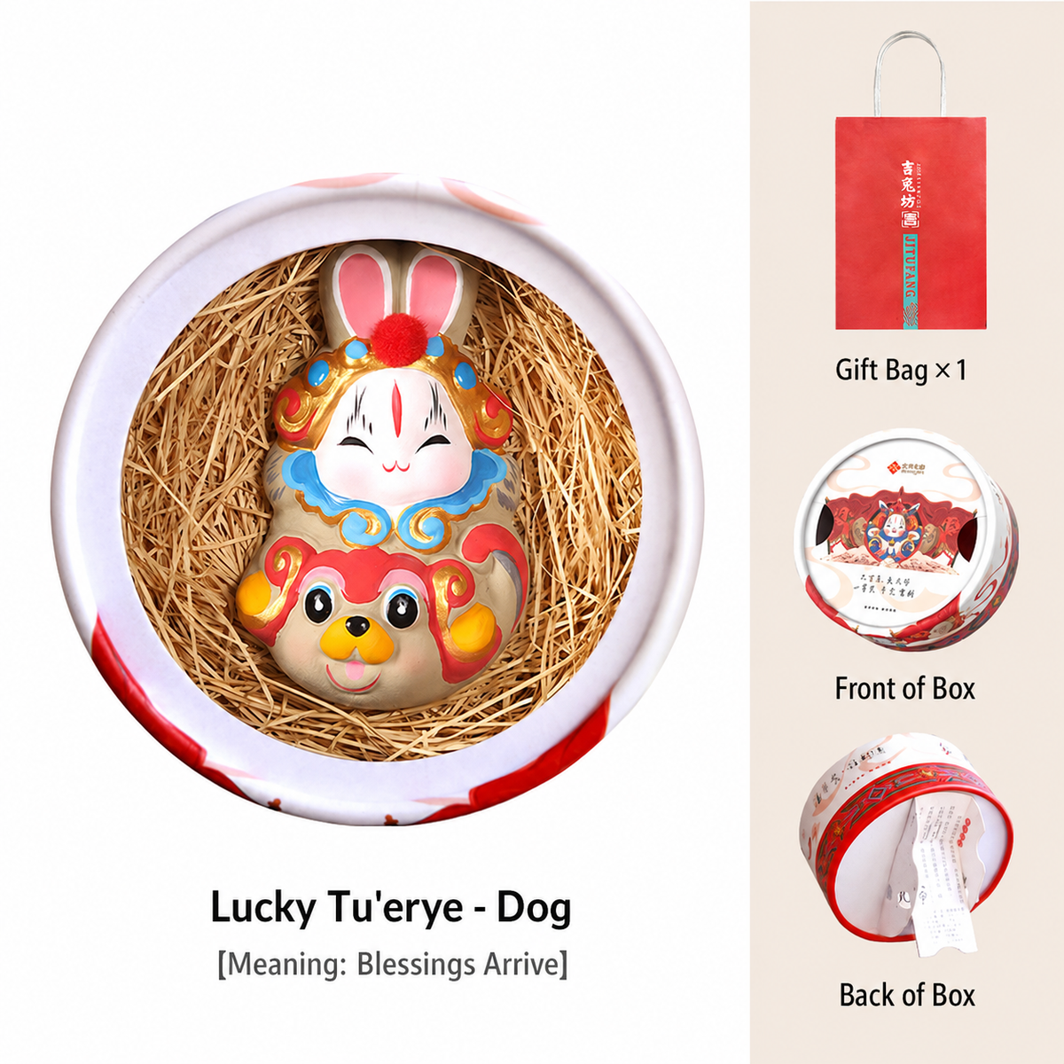 Lucky Tu'er Ye Zodiac Rabbit Lord Figurines