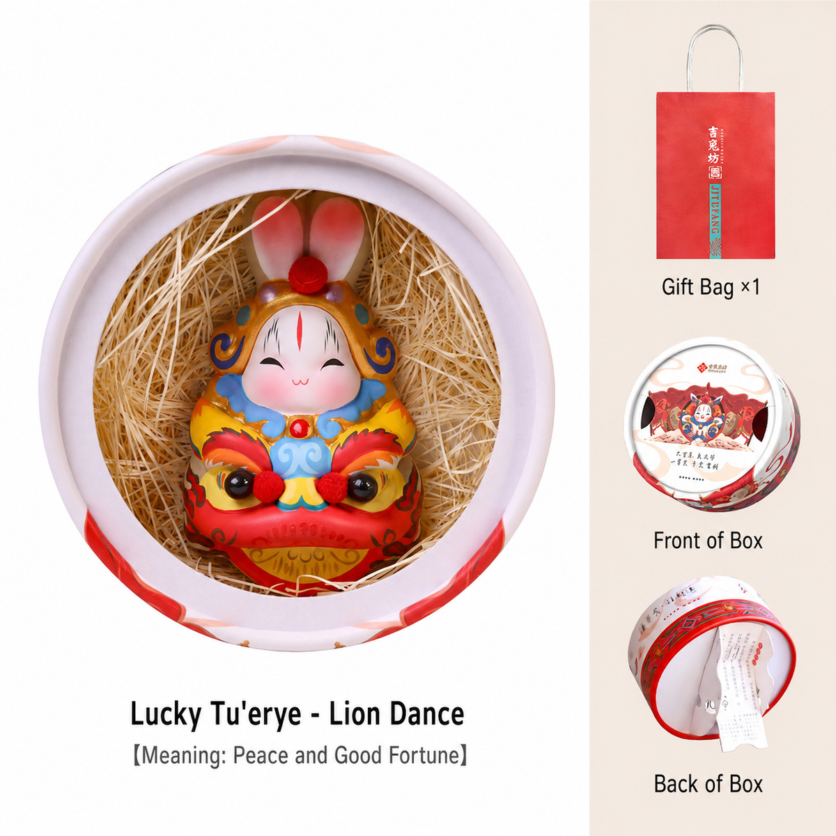 Lucky Tu'er Ye Zodiac Rabbit Lord Figurines