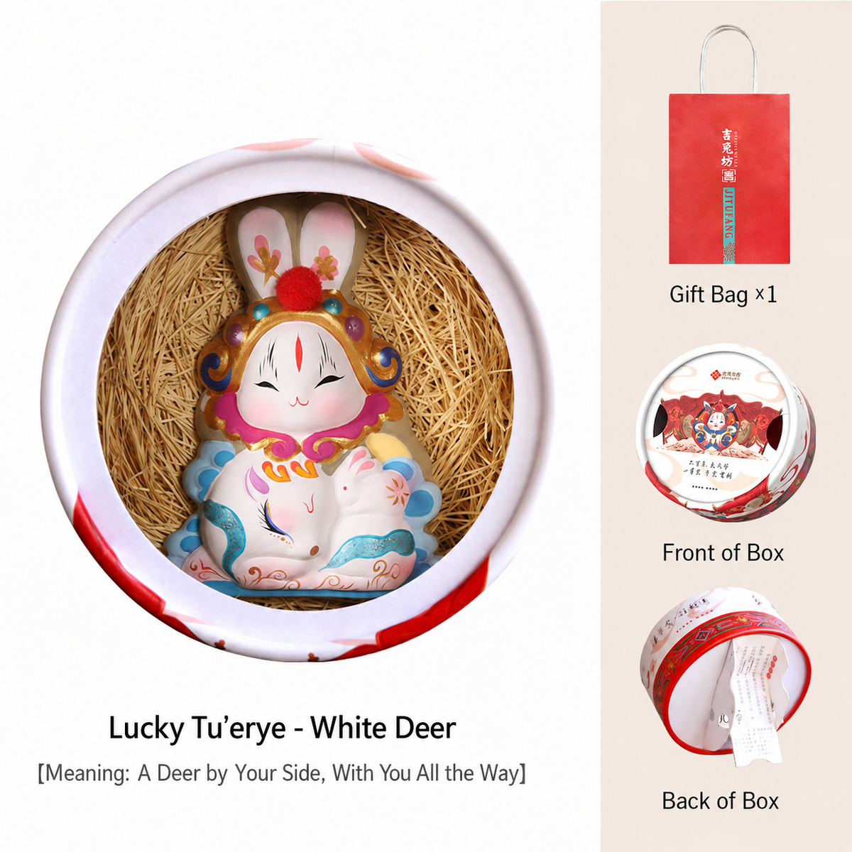 Lucky Tu'er Ye Zodiac Rabbit Lord Figurines