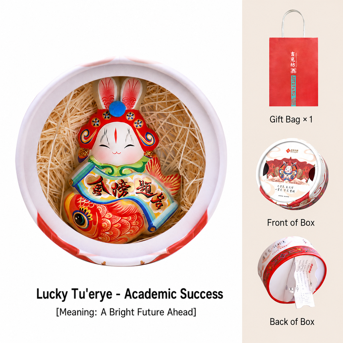 Lucky Tu'er Ye Zodiac Rabbit Lord Figurines