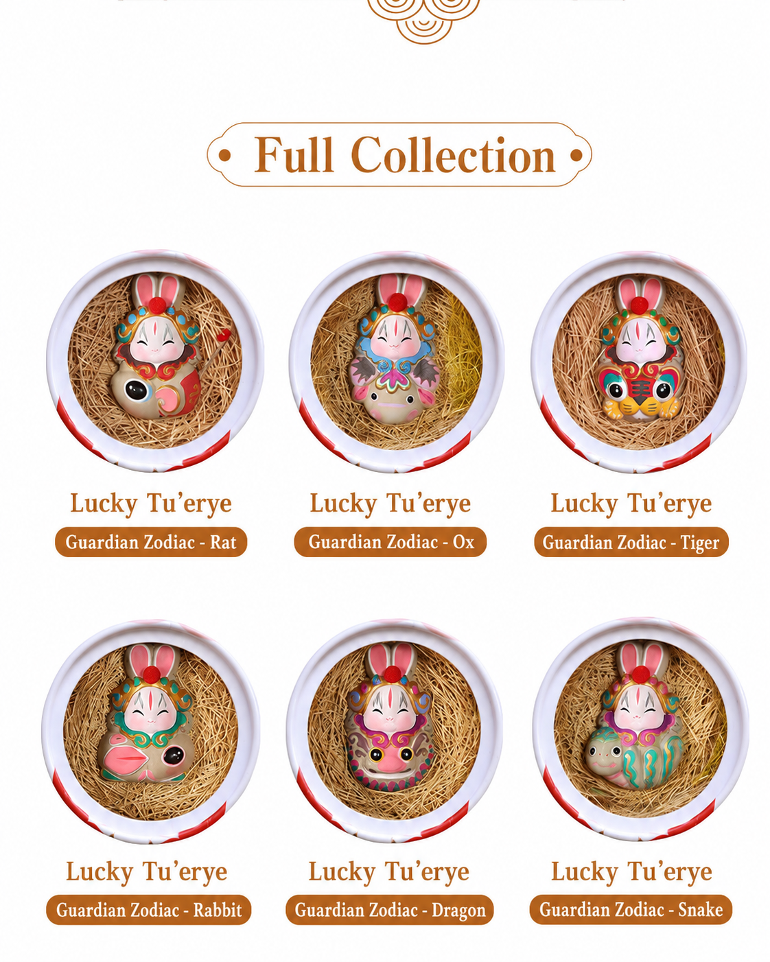 Lucky Tu'er Ye Zodiac Rabbit Lord Figurines