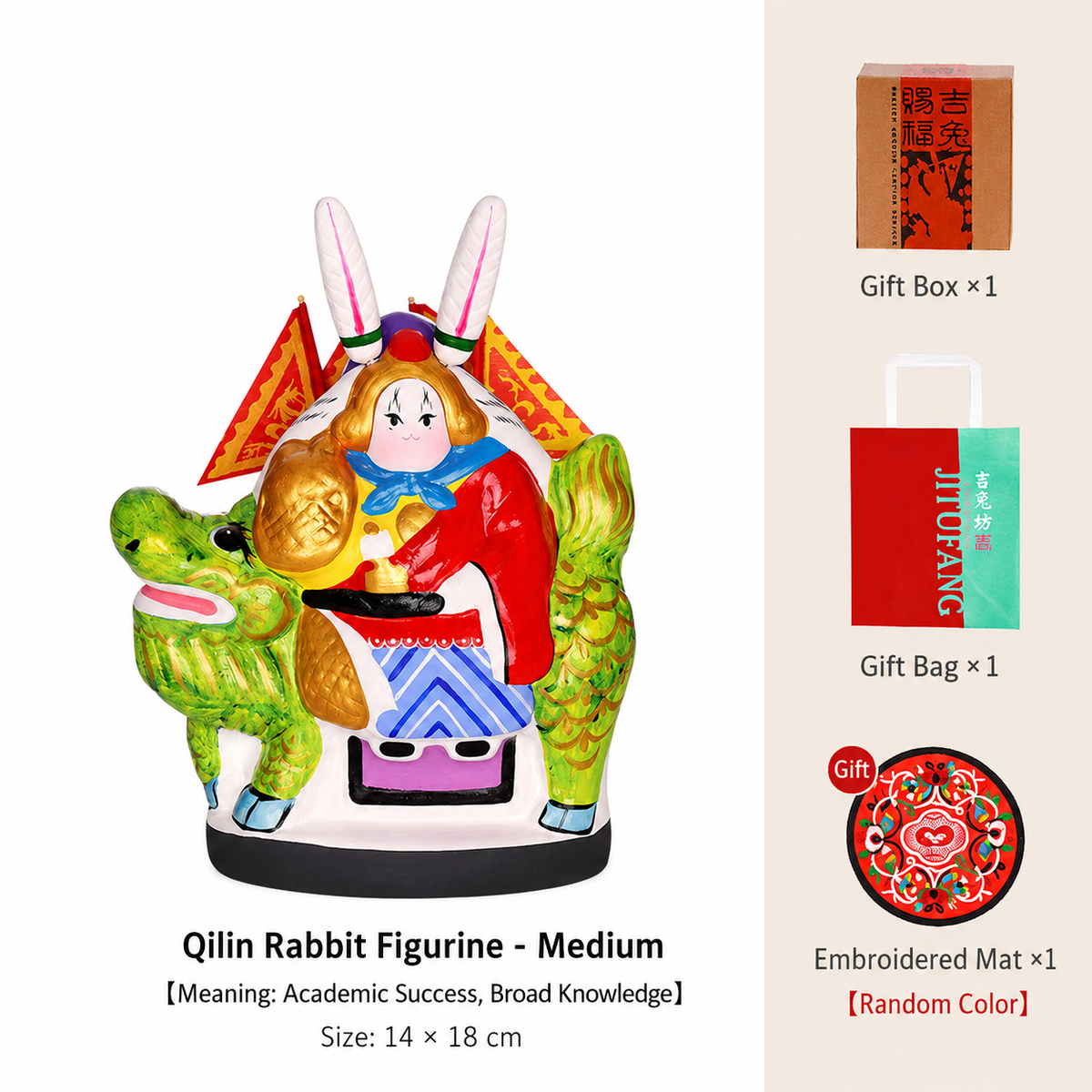 Old Beijing Tu'er Ye Rabbit Lord Figurines