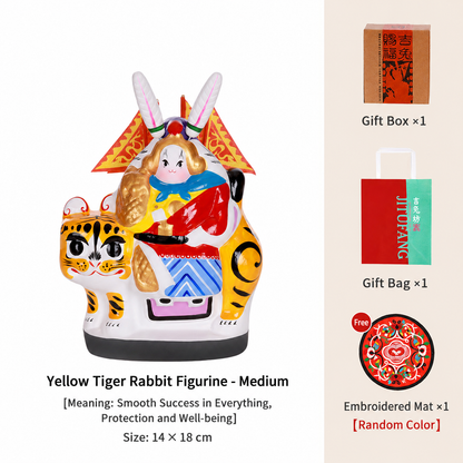 Old Beijing Tu'er Ye Rabbit Lord Figurines