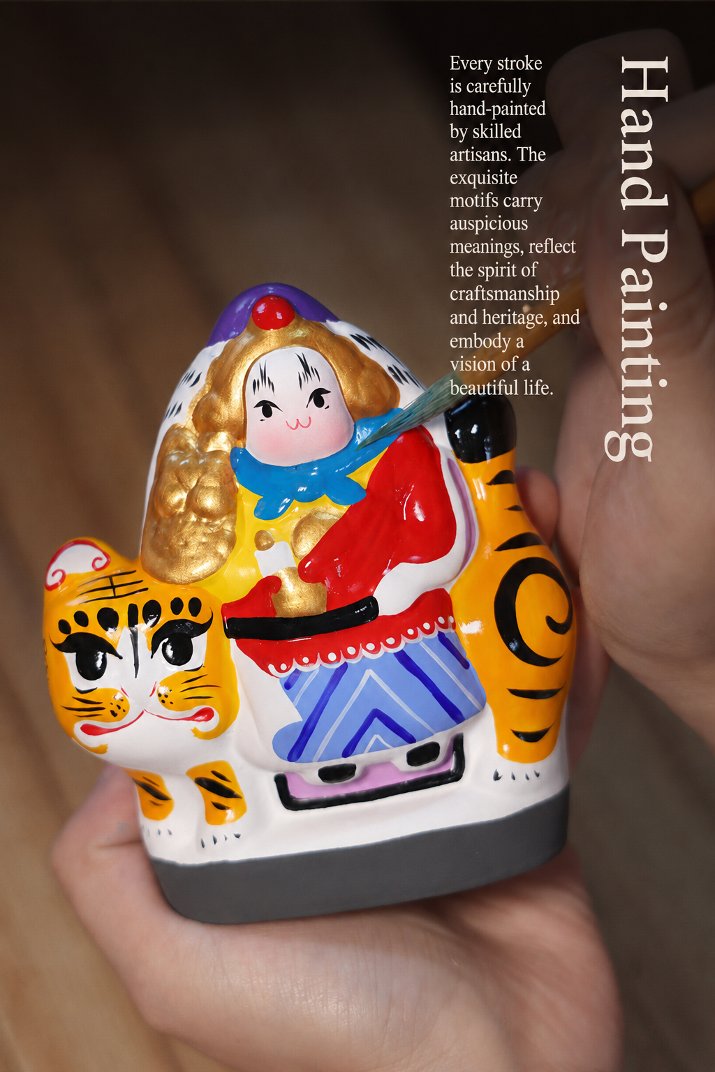 Old Beijing Tu'er Ye Rabbit Lord Figurines