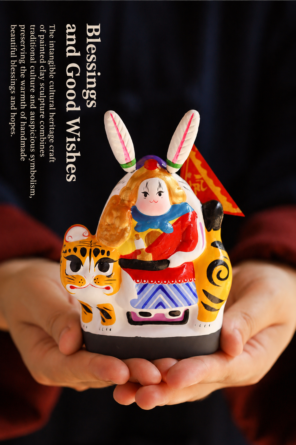Old Beijing Tu'er Ye Rabbit Lord Figurines