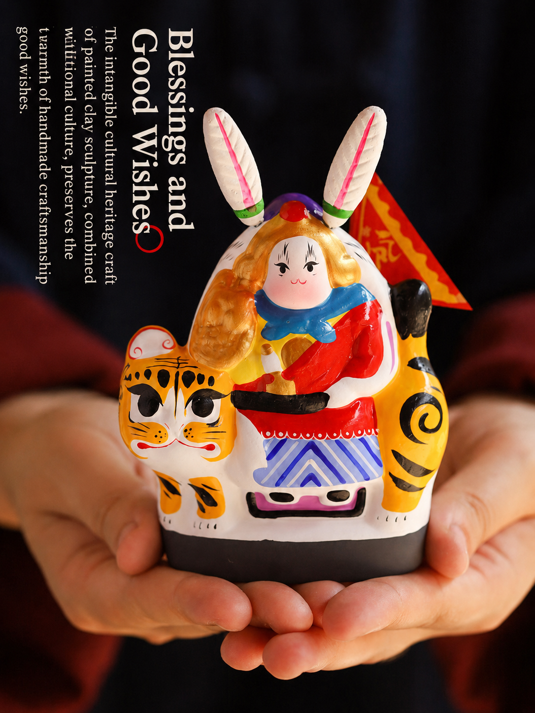 Old Beijing Tu'er Ye Rabbit Lord Figurines