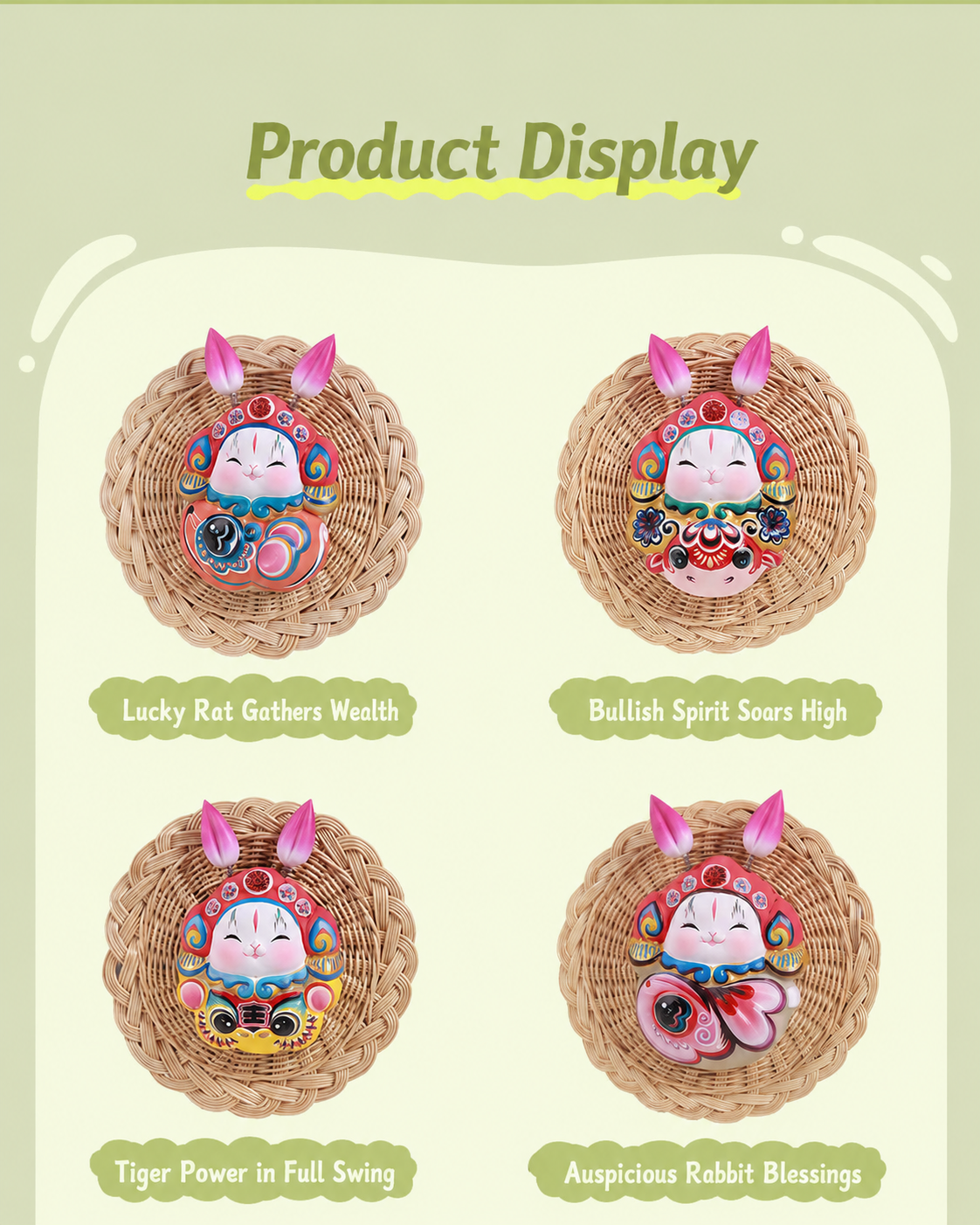 Royal Clay Guardian Rabbit Lord Zodiac Magnets