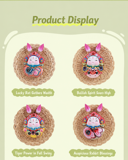 Royal Clay Guardian Rabbit Lord Zodiac Magnets