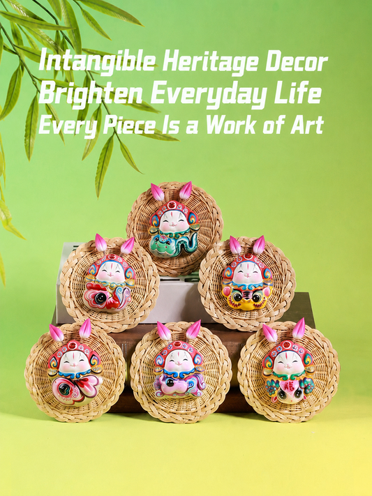 Royal Clay Guardian Rabbit Lord Zodiac Magnets