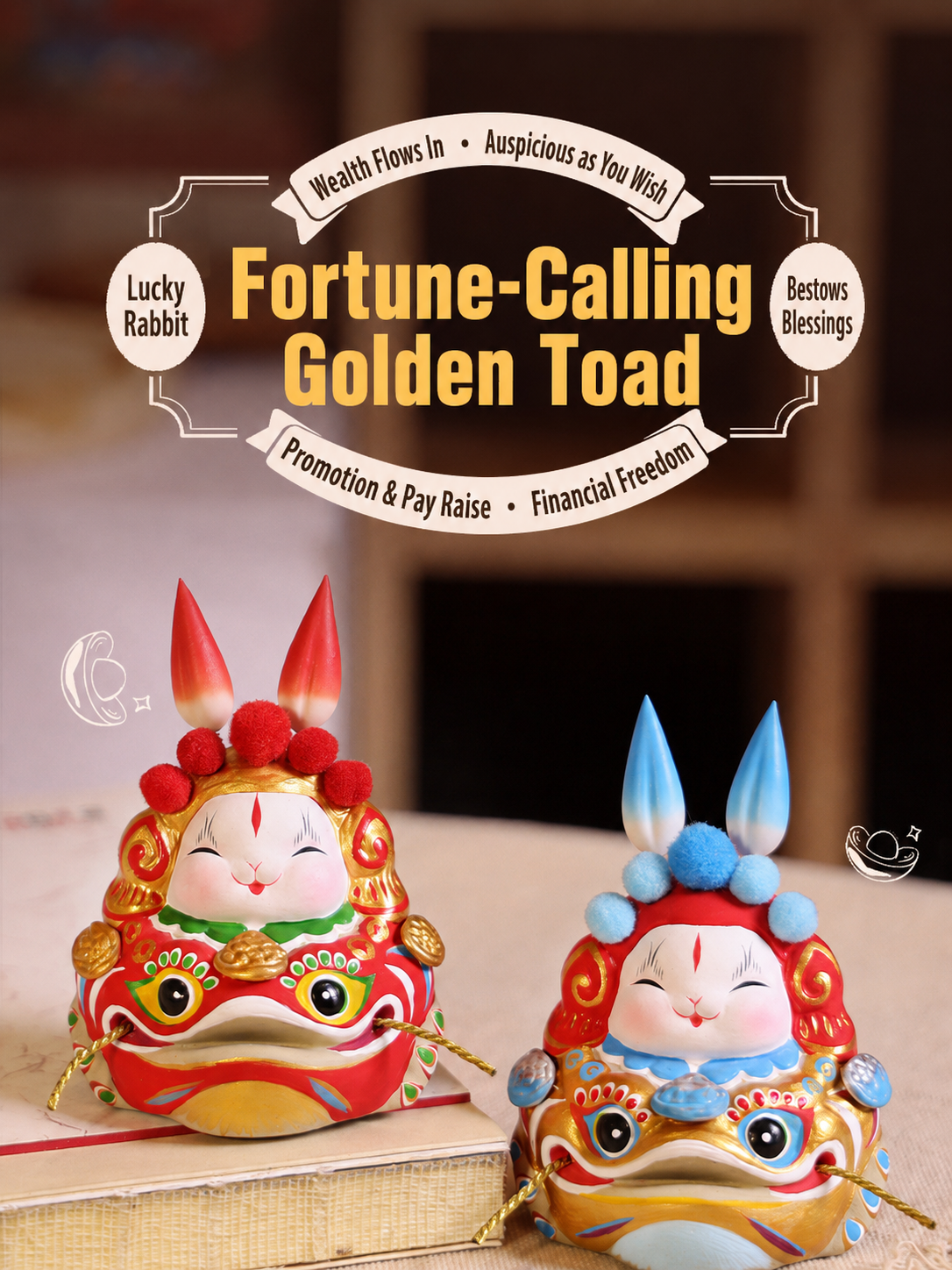 Golden Toad Wealth Tu'er Ye Rabbit Lord
