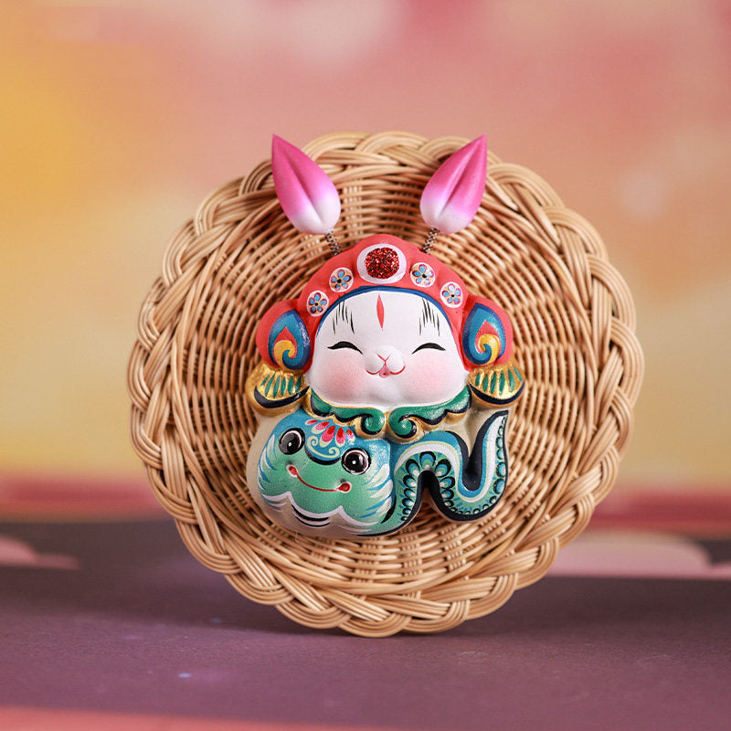 Royal Clay Guardian Rabbit Lord Zodiac Magnets