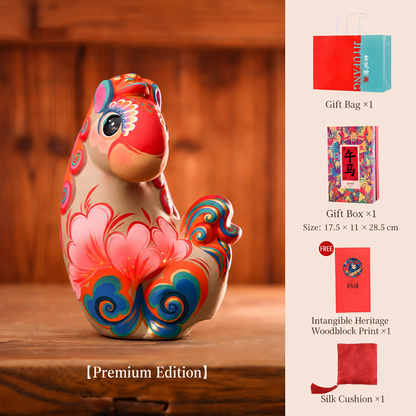 Auspicious Painted Zodiac Sculptures - Horse