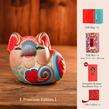 Auspicious Painted Zodiac Sculptures - Rat