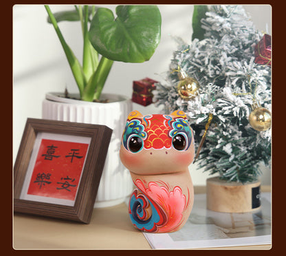 Auspicious Painted Zodiac Sculptures