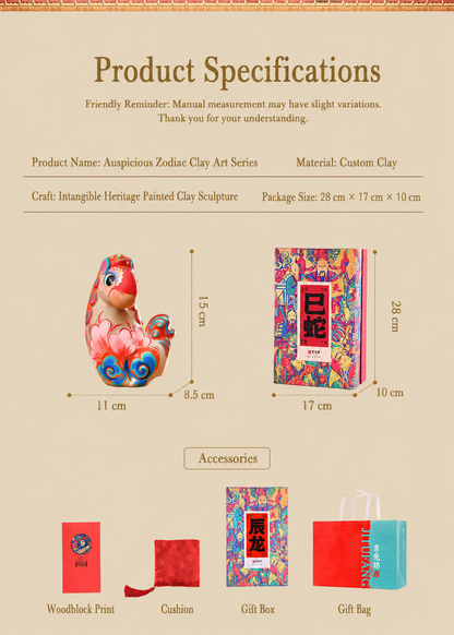 Auspicious Painted Zodiac Sculptures