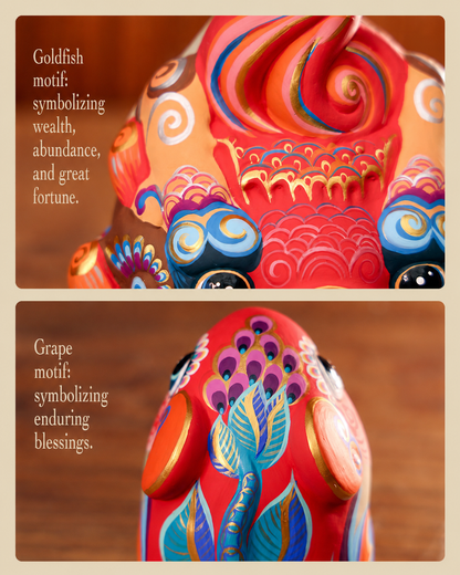 Auspicious Painted Zodiac Sculptures