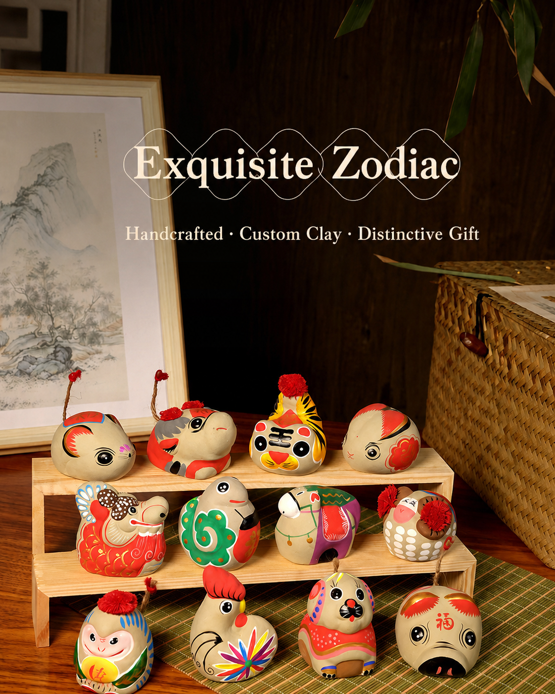 Exquisite Zodiac Clay Figurines