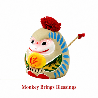 Exquisite Zodiac Clay Figurines - Monkey