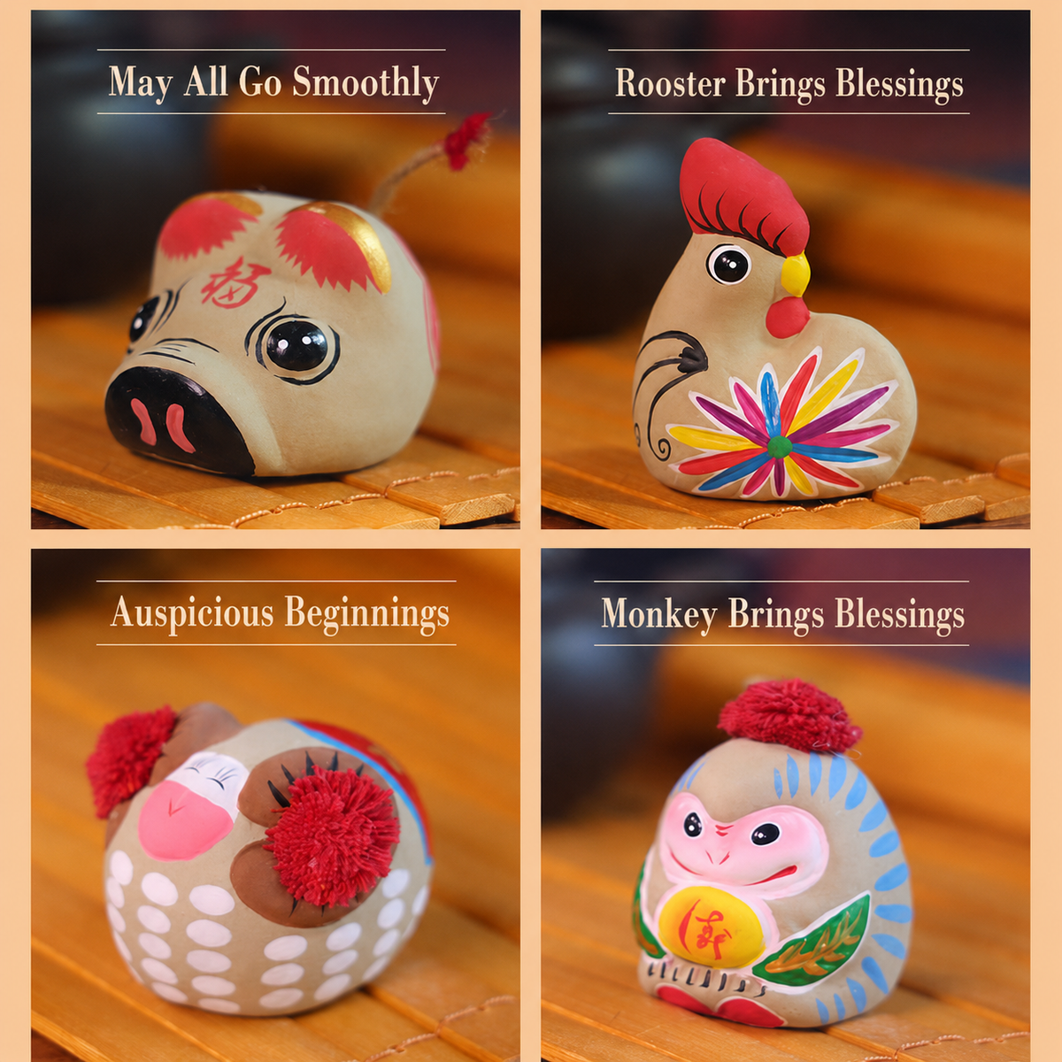 Exquisite Zodiac Clay Figurines