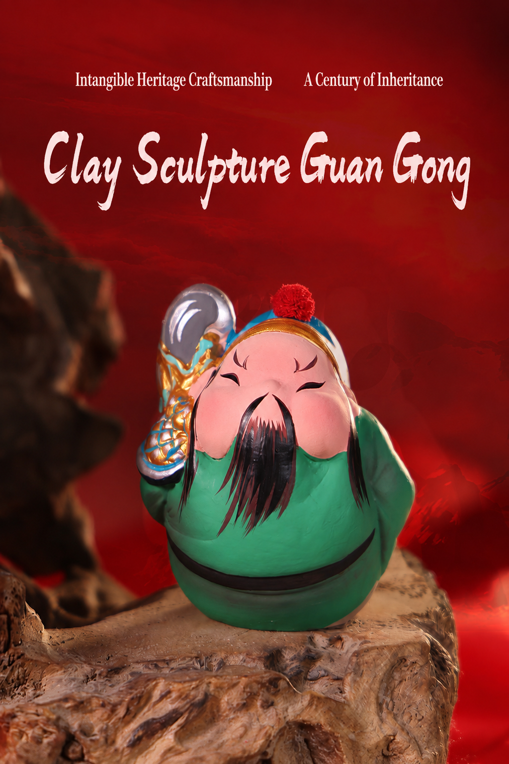 Guan Yu Temple Guardian Figurine detail image 3
