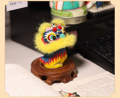 Hand-Painted Lion Dance Bobble Figurine detail image 14