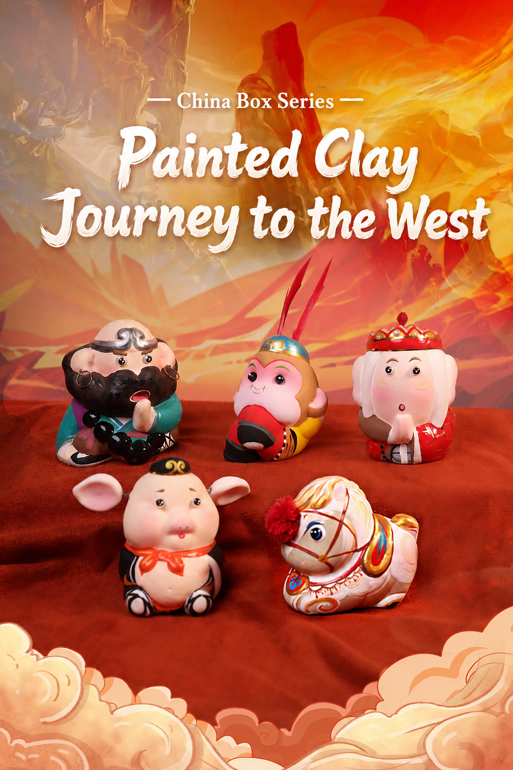 Journey to the West Clay Figurine Set detail image 3