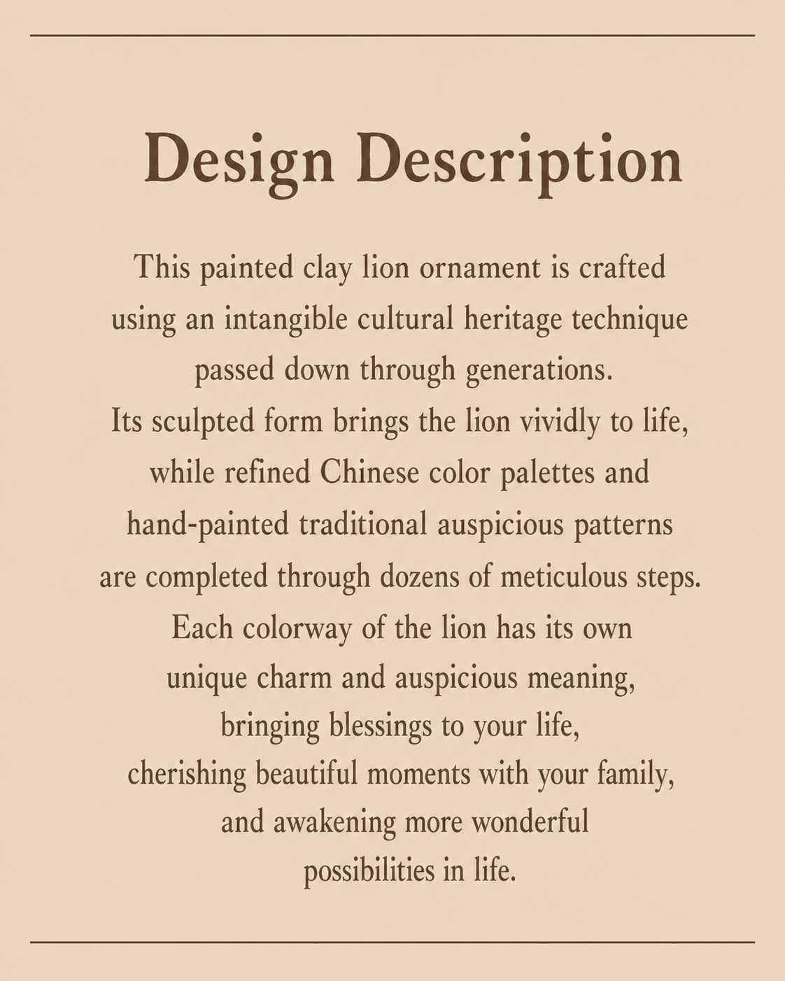 Hand-Painted Loong Lion Clay Figurines detail image 8