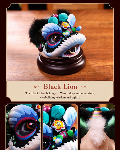 Hand-Painted Loong Lion Clay Figurines detail image 10