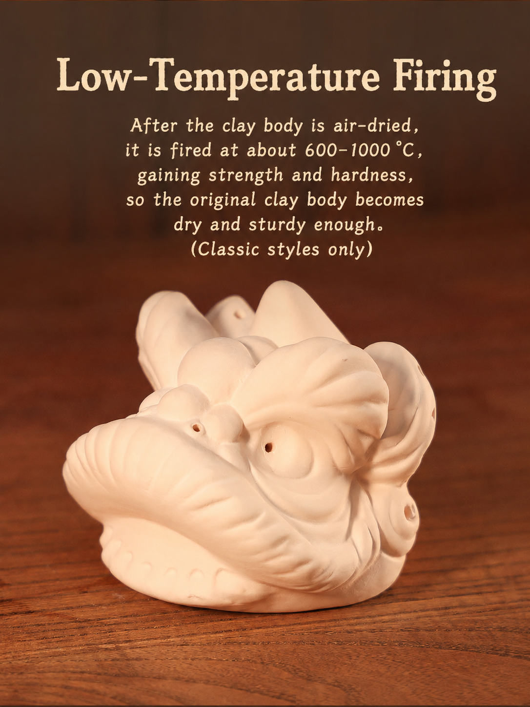 Hand-Painted Loong Lion Clay Figurines detail image 14