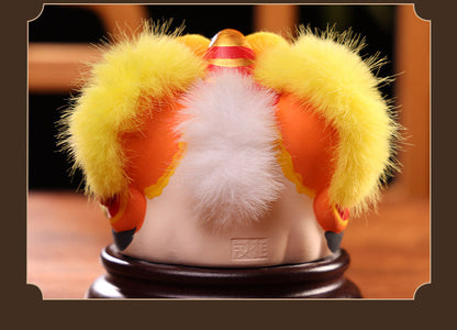 Hand-Painted Loong Lion Clay Figurines detail image 17