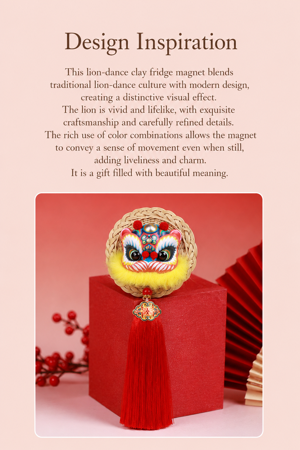 Prosperity Lion Dance Tassel Magnet detail image 4