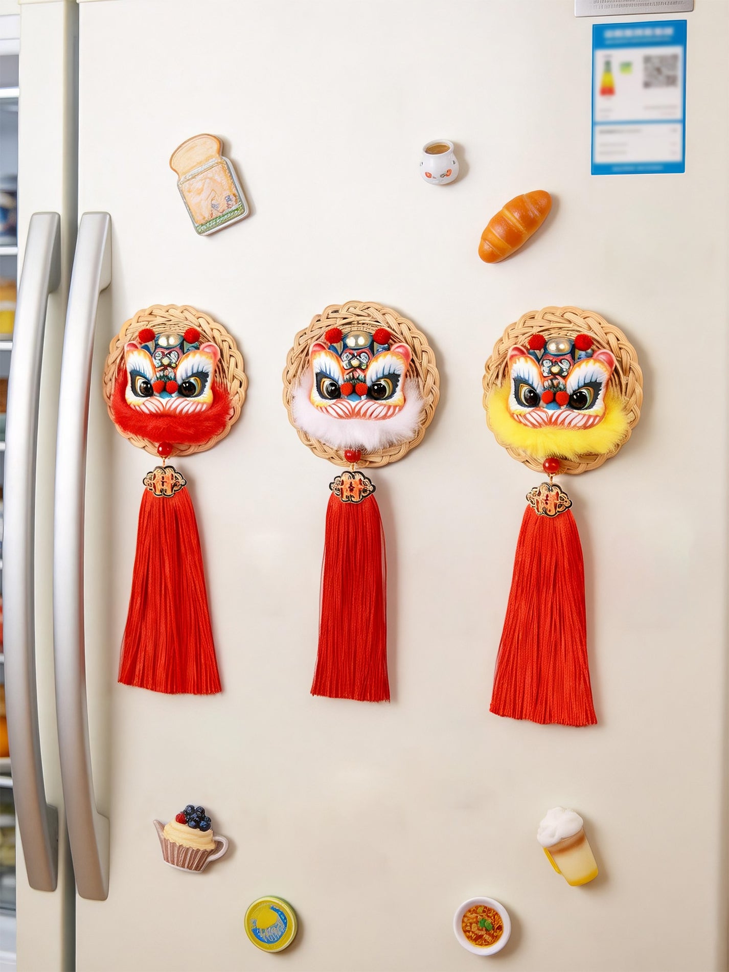 Prosperity Lion Dance Tassel Magnet main image 3
