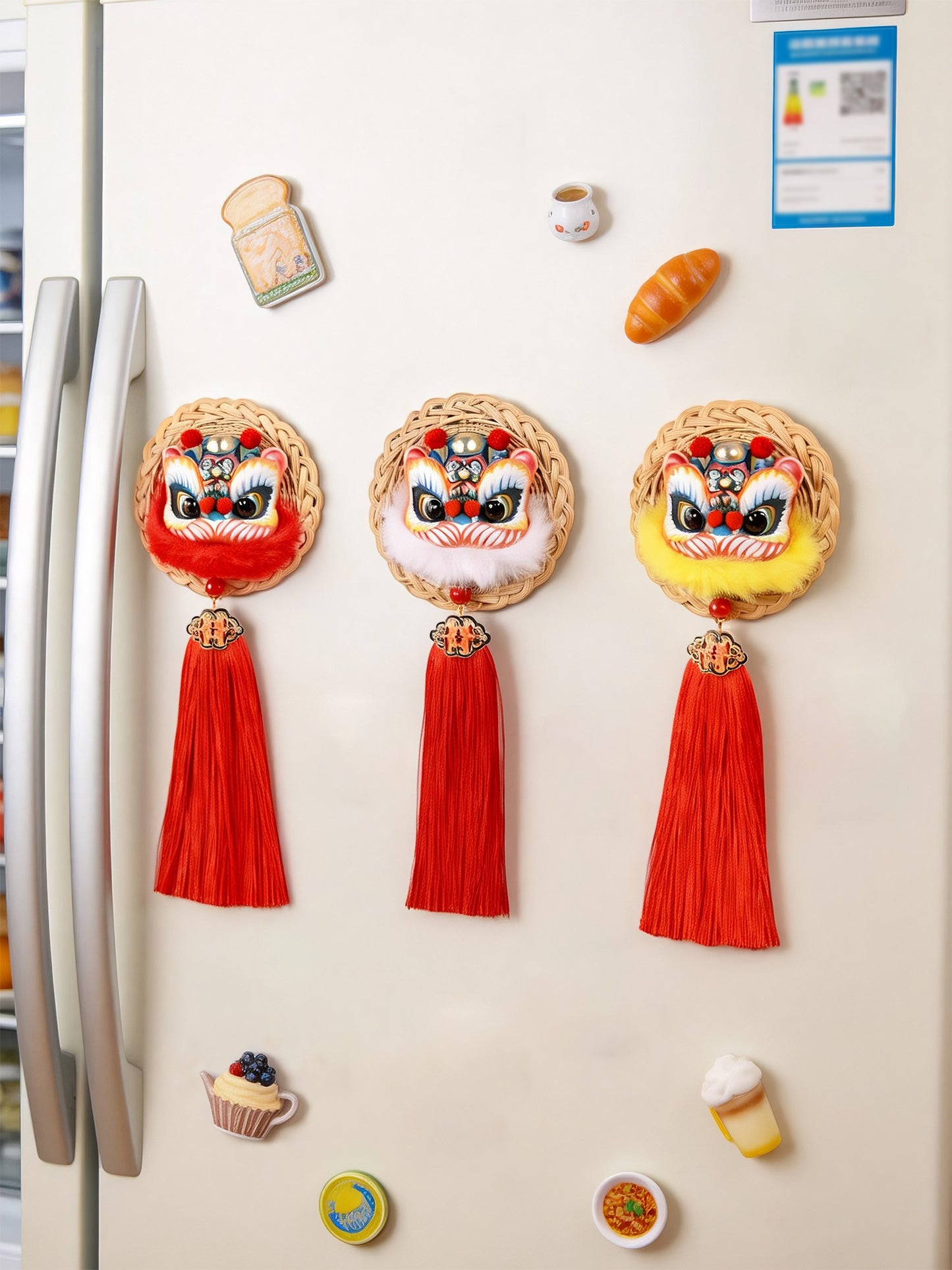 Prosperity Lion Dance Tassel Magnet main image 3