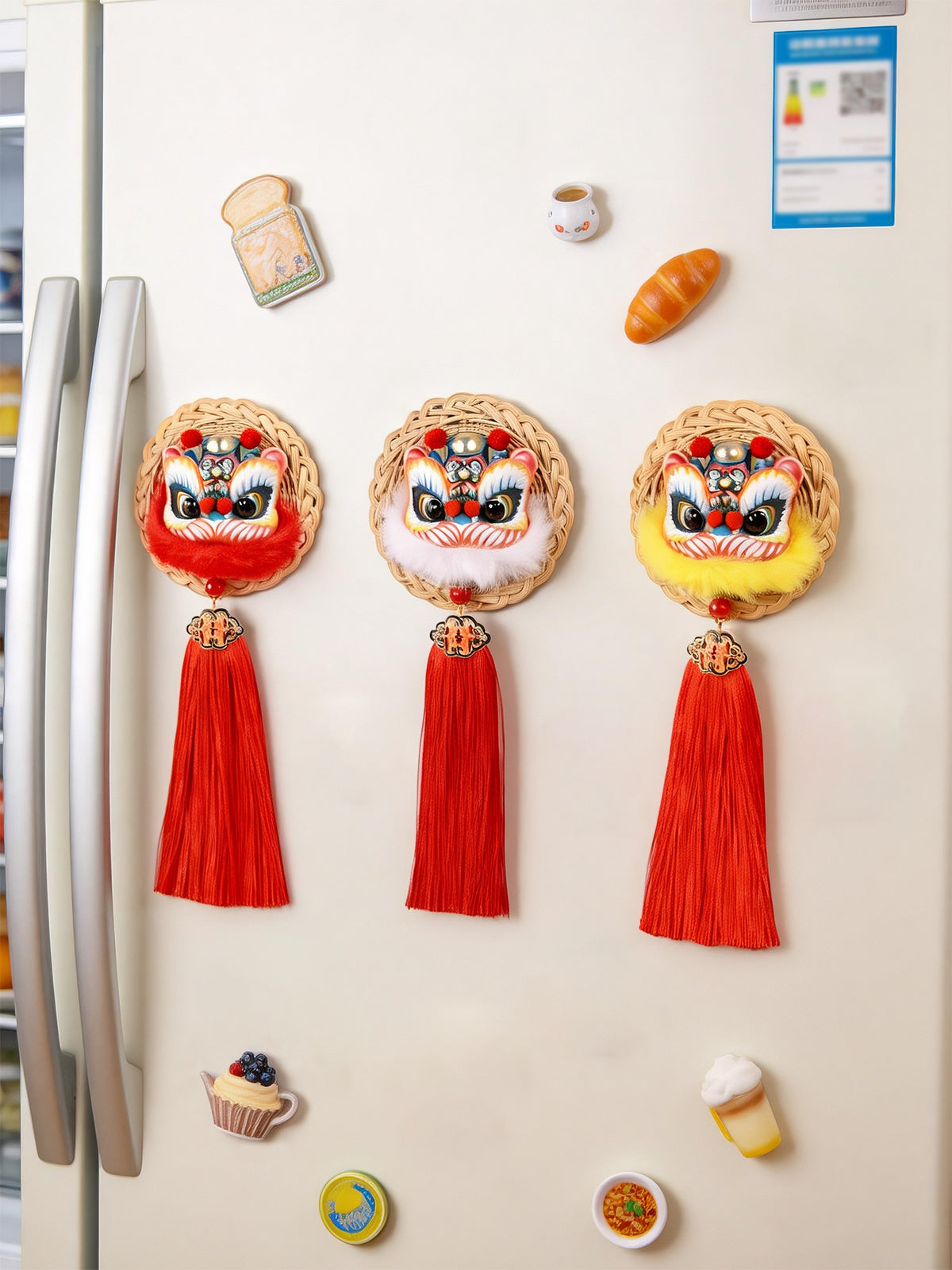 Prosperity Lion Dance Tassel Magnet main image 3