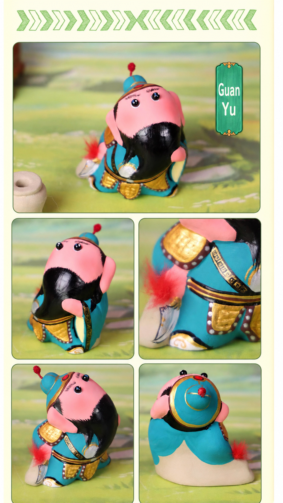 Three Kingdoms Clay Figurine Set detail image 1