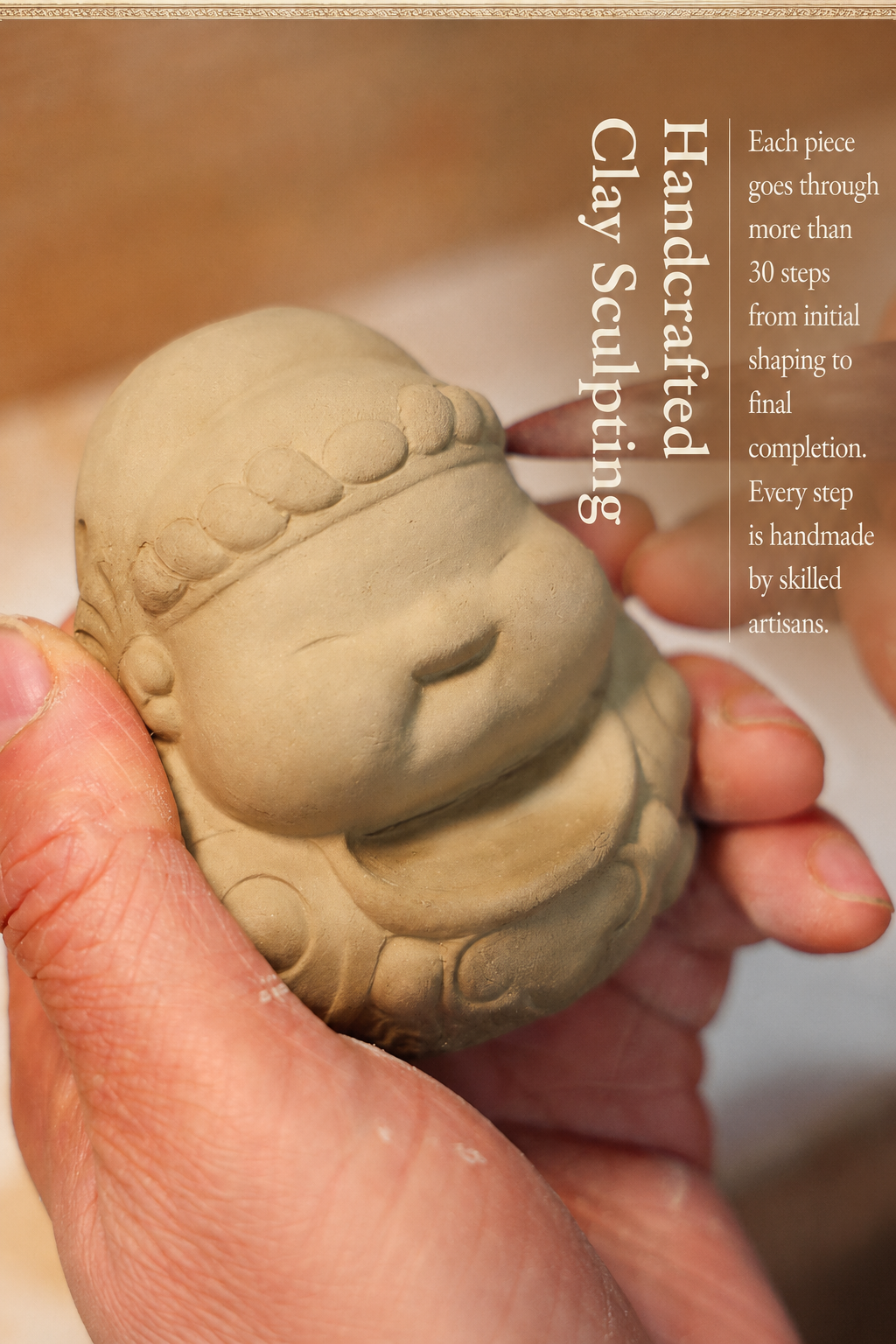 Threefold Prosperity God of Wealth Figurine detail image 4