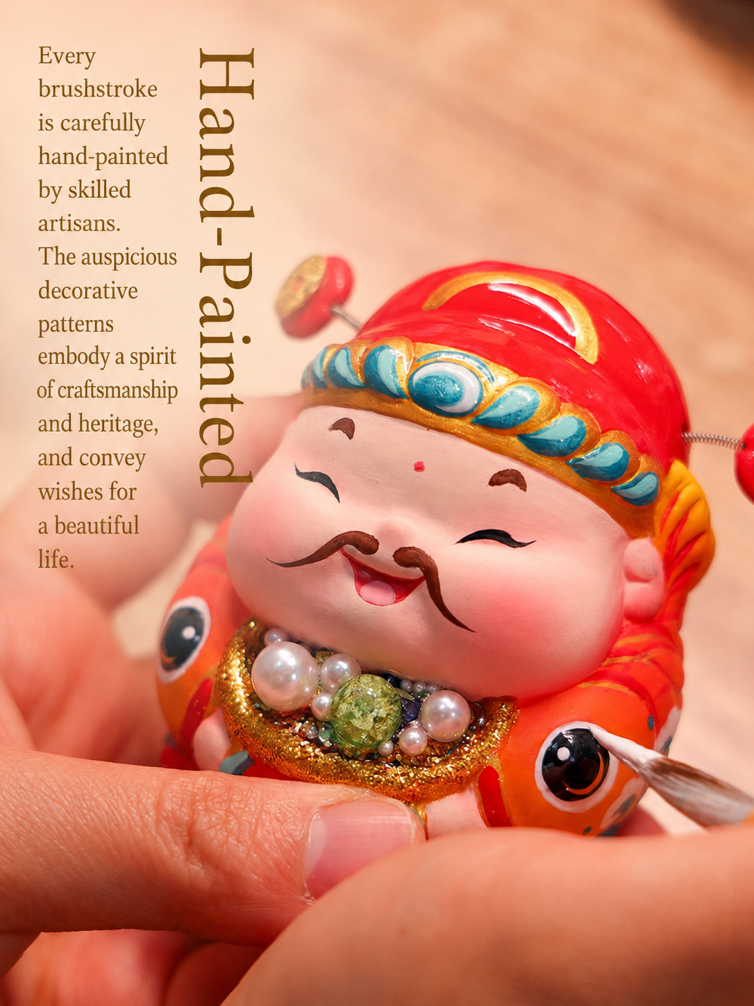 Threefold Prosperity God of Wealth Figurine main image 1