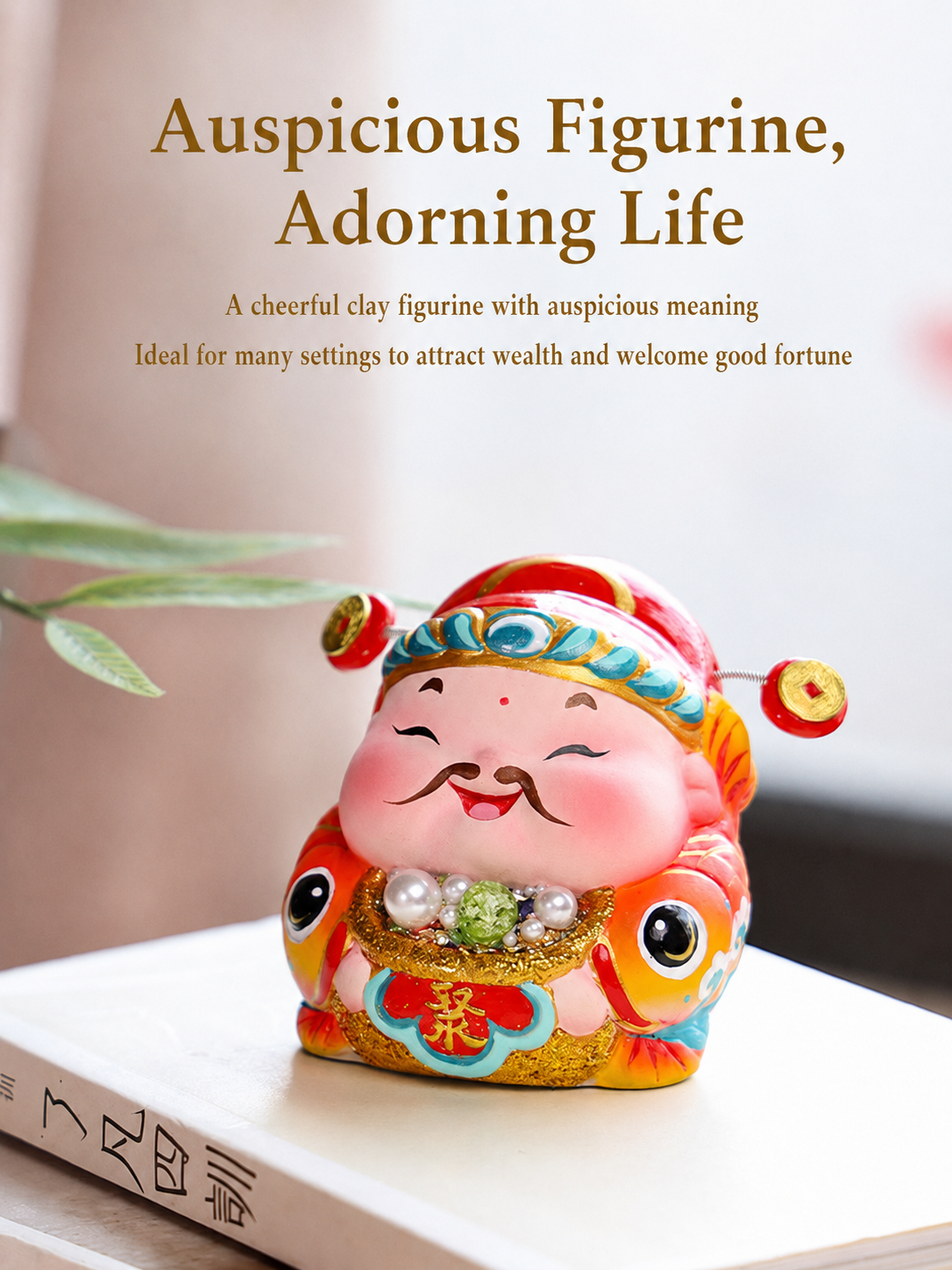 Threefold Prosperity God of Wealth Figurine main image 2