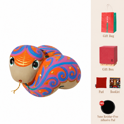 Twelve Auspicious Zodiac Clay Figurines - Snake