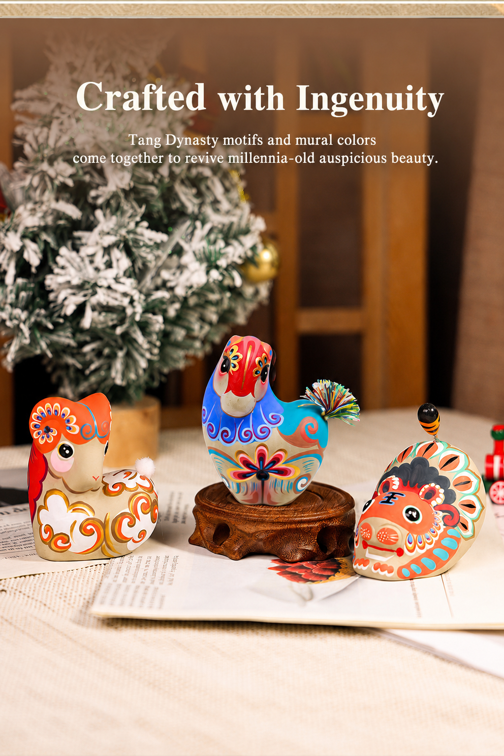 Twelve Auspicious Zodiac Clay Figurines